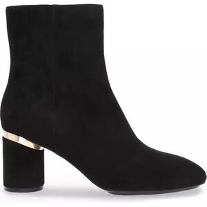 Anne Klein Credence Black Suede Ankle Boots Size 6